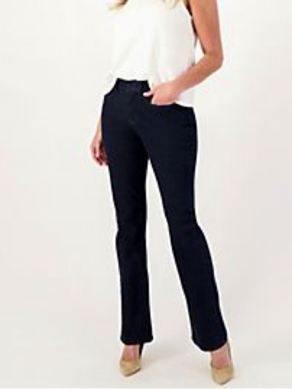 NYDJ Barbara Bootcut Dark Wash Lift Tuck Technology Denim Jeans